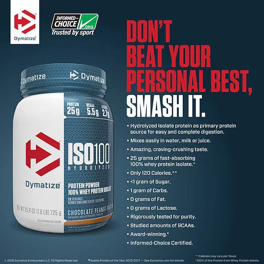 Dymatize Nutrition ISO 100 Hydrolized Protein Powder