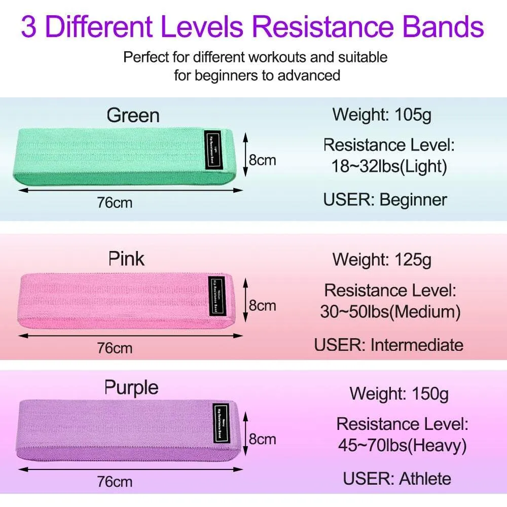 Elastic Fitness Resistance Band (3pcs)