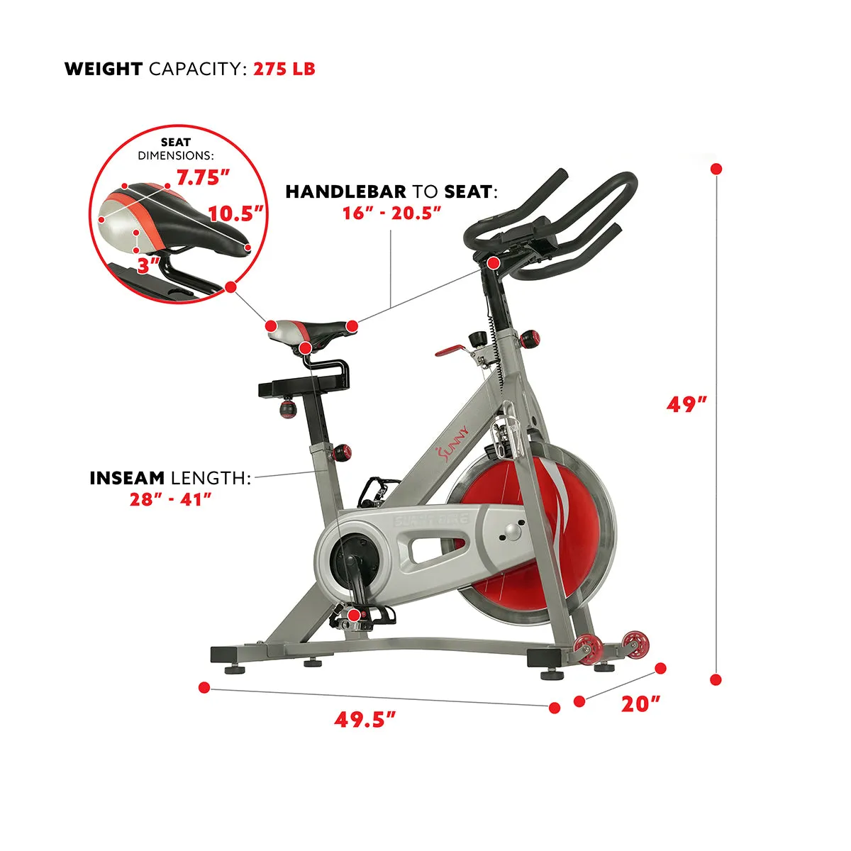 Fitness Pro II Stationary Indoor Cycling Bike