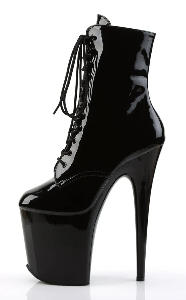 FLAMINGO-1020 Black Patent Ankle Boots