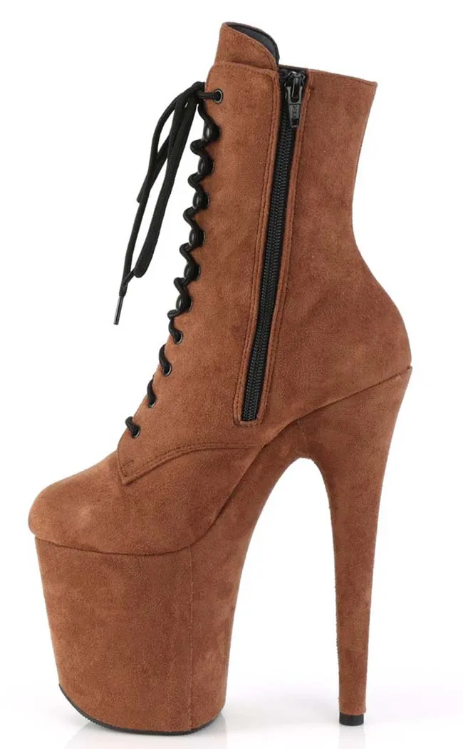 FLAMINGO-1020FS Brown Suede Ankle Boots