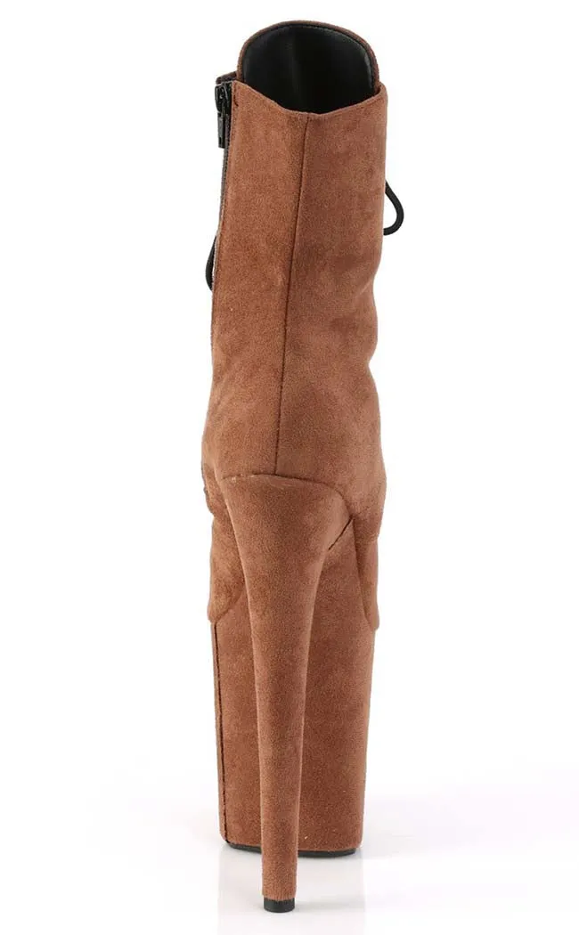 FLAMINGO-1020FS Brown Suede Ankle Boots