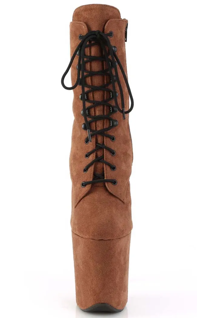 FLAMINGO-1020FS Brown Suede Ankle Boots