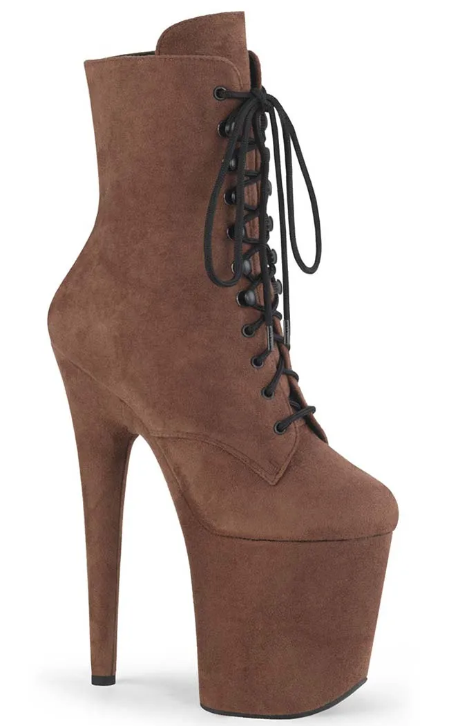 FLAMINGO-1020FS Brown Suede Ankle Boots