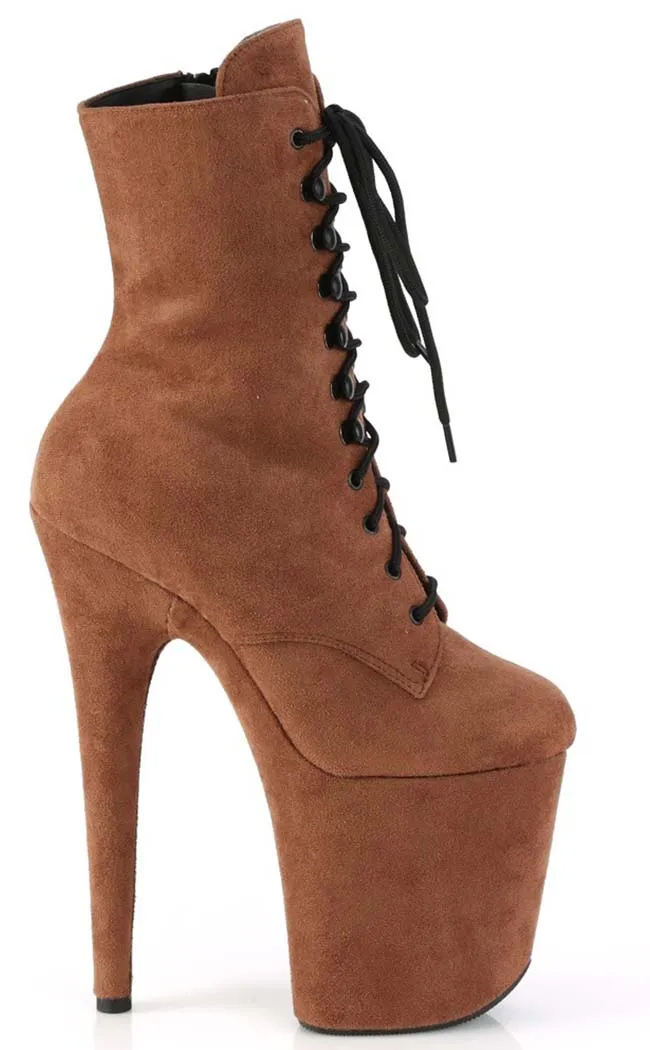 FLAMINGO-1020FS Brown Suede Ankle Boots