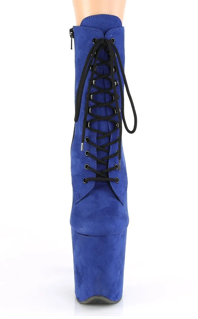 FLAMINGO-1020FS Royal Blue Suede Ankle Boots