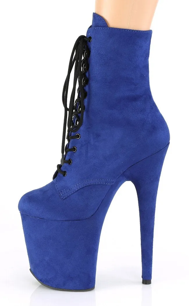 FLAMINGO-1020FS Royal Blue Suede Ankle Boots