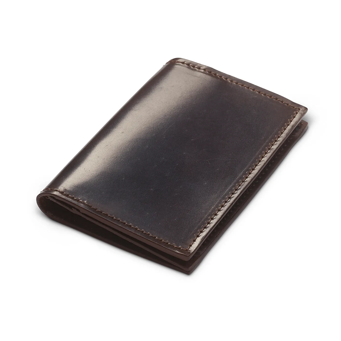 Folded Card Case Dark Brown Cordovan