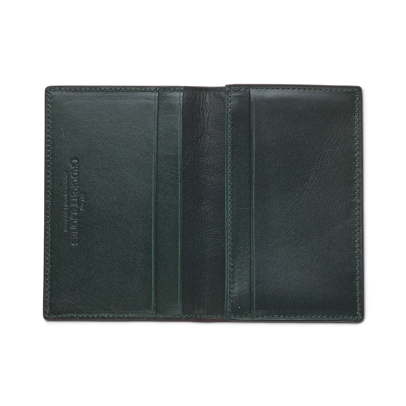 Folded Card Case Dark Brown Rough-Out Suede