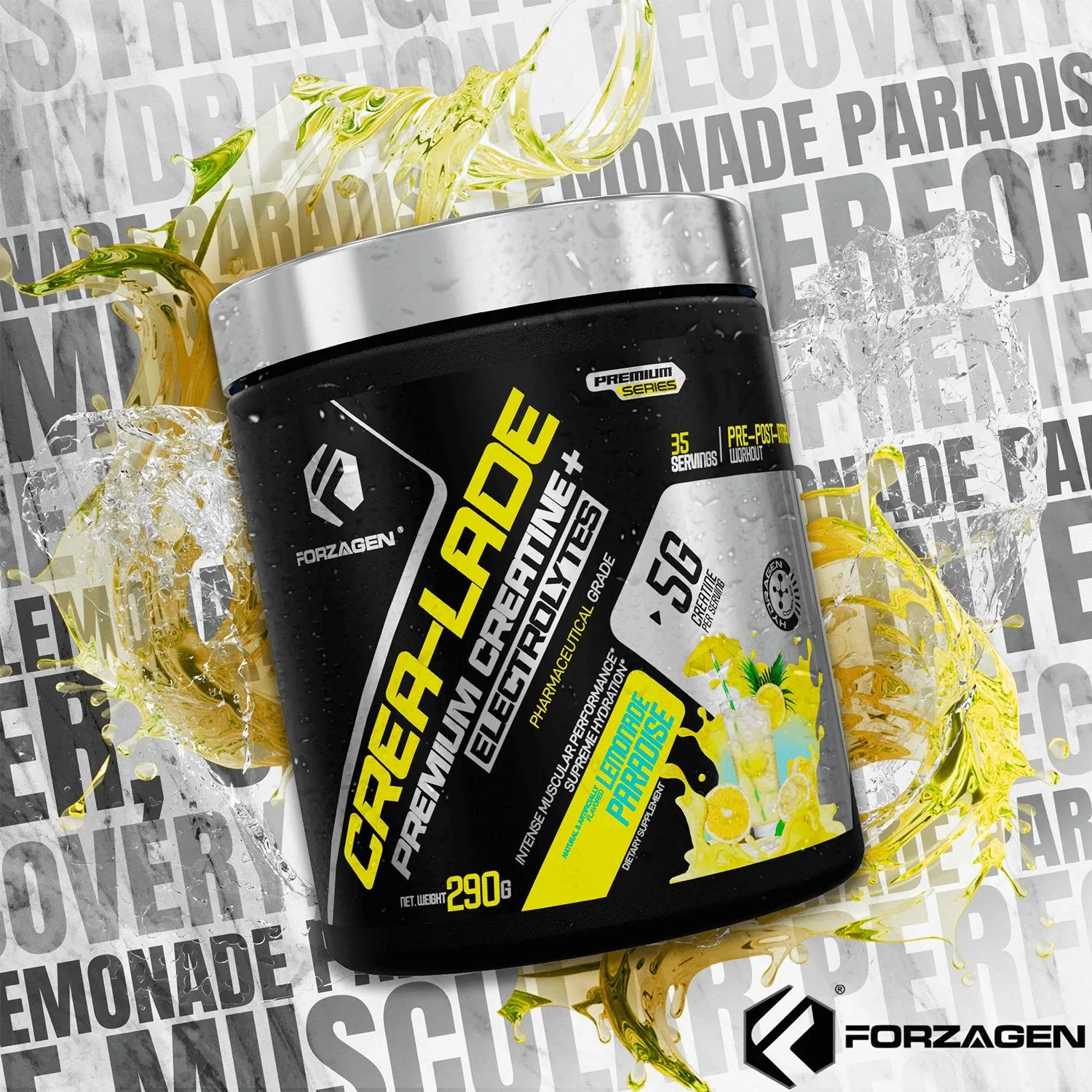 Forzagen CREA-LADE Premium Creatine   Electrolytes Pre-Workout