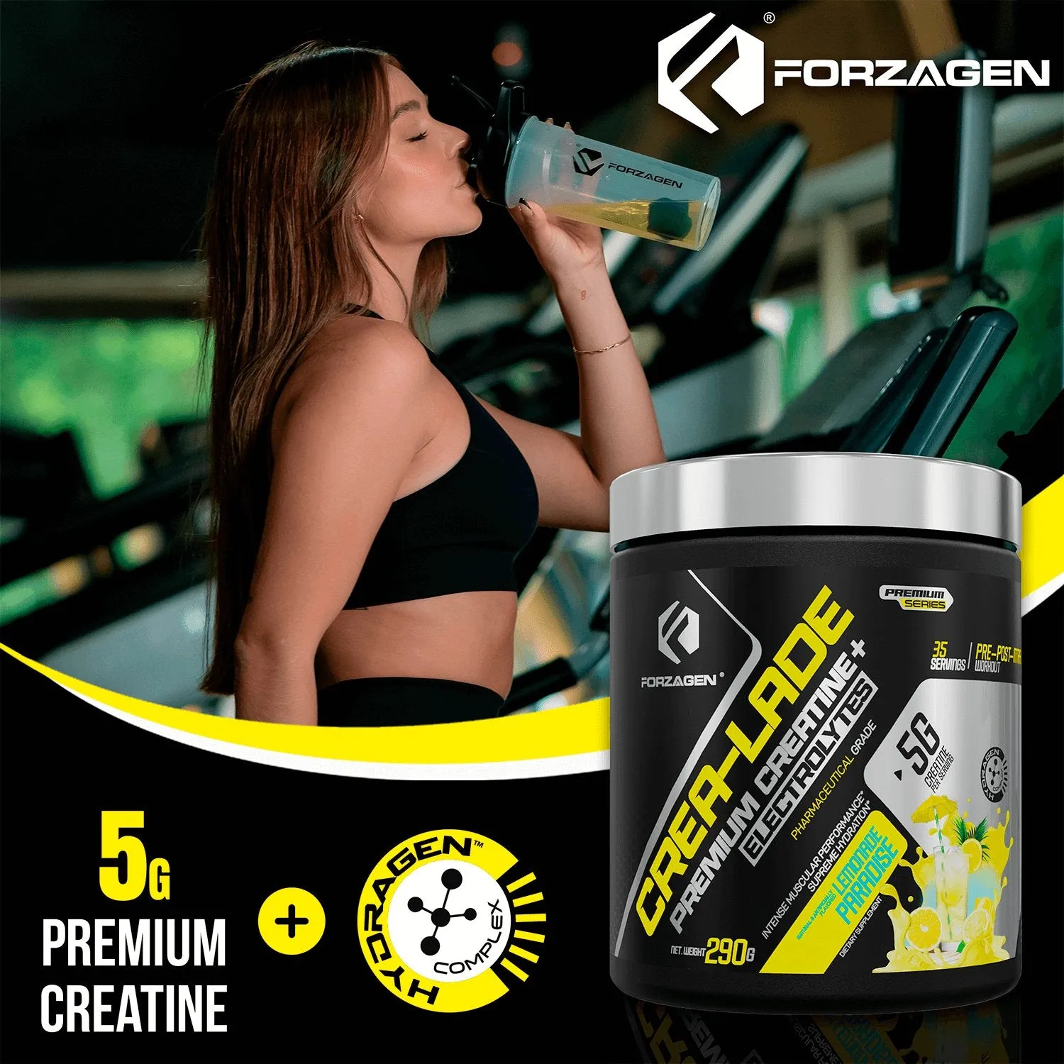 Forzagen CREA-LADE Premium Creatine   Electrolytes Pre-Workout