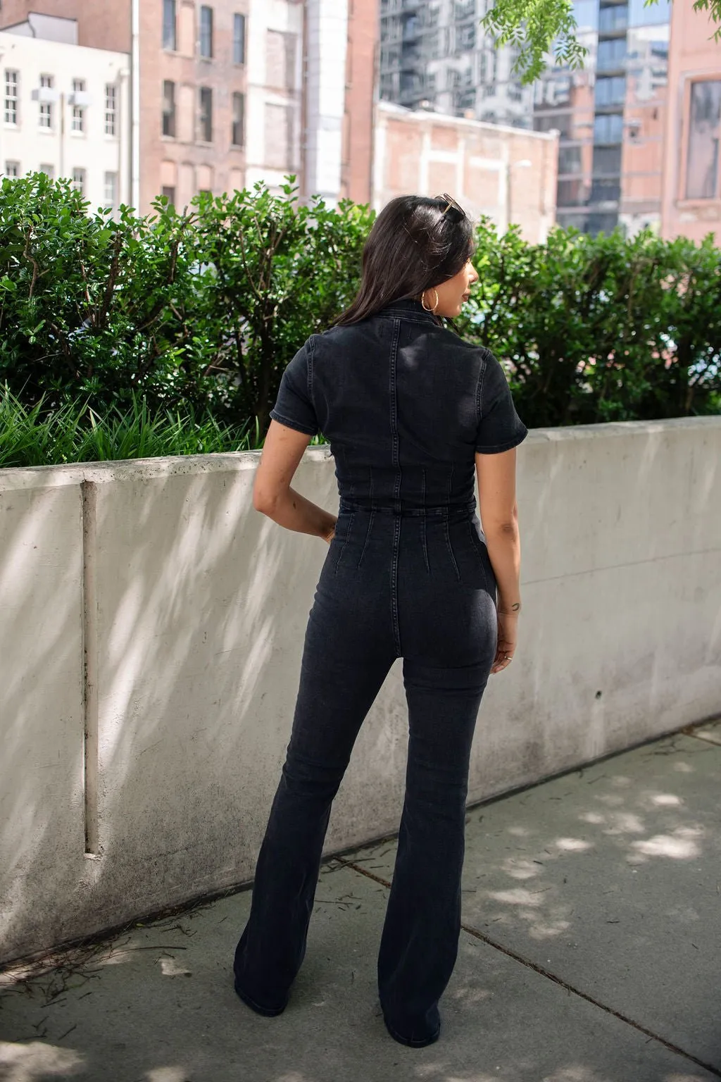 Free People Black Jayde Flare Jumpsuit - FINAL SALE