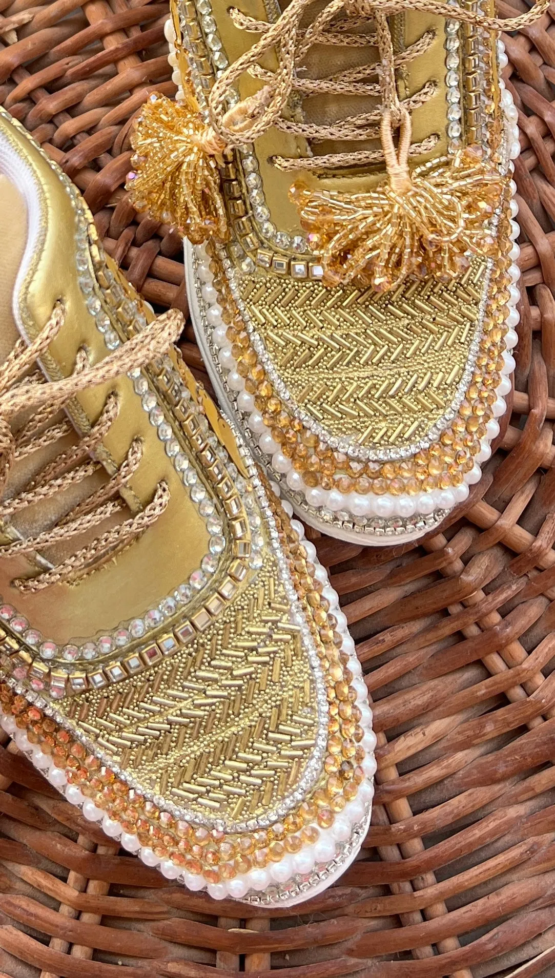 FUNKY N TRENDY gold and silver sneakers for brides / silver sneakers for bridesmaids/ gold sneakers / bridal sneakers / bridesmaid sneakers/ golden hand work sneakers / gold sneakers / embroidered sneakers