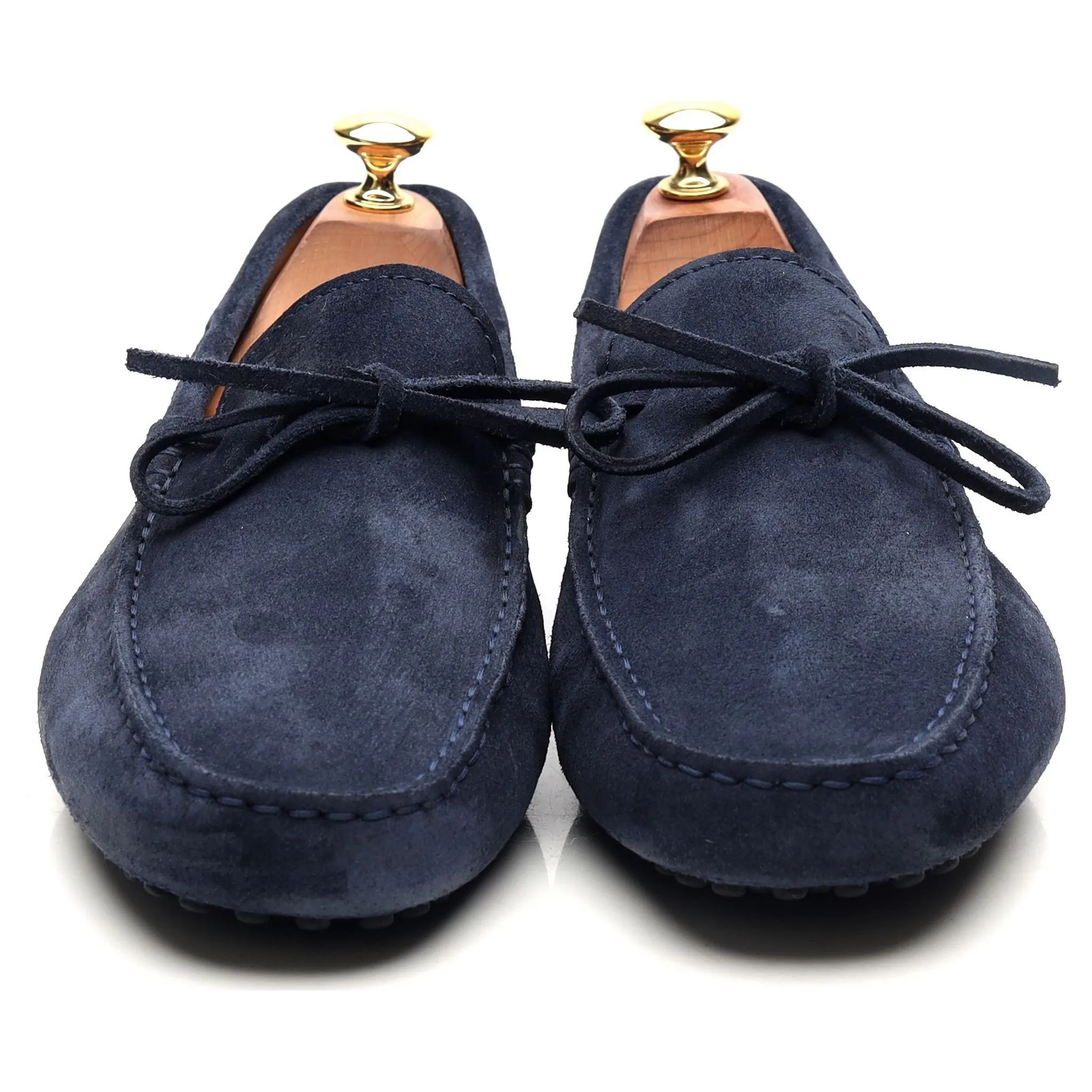 Gommino Navy Blue Suede Driving Loafers UK 9