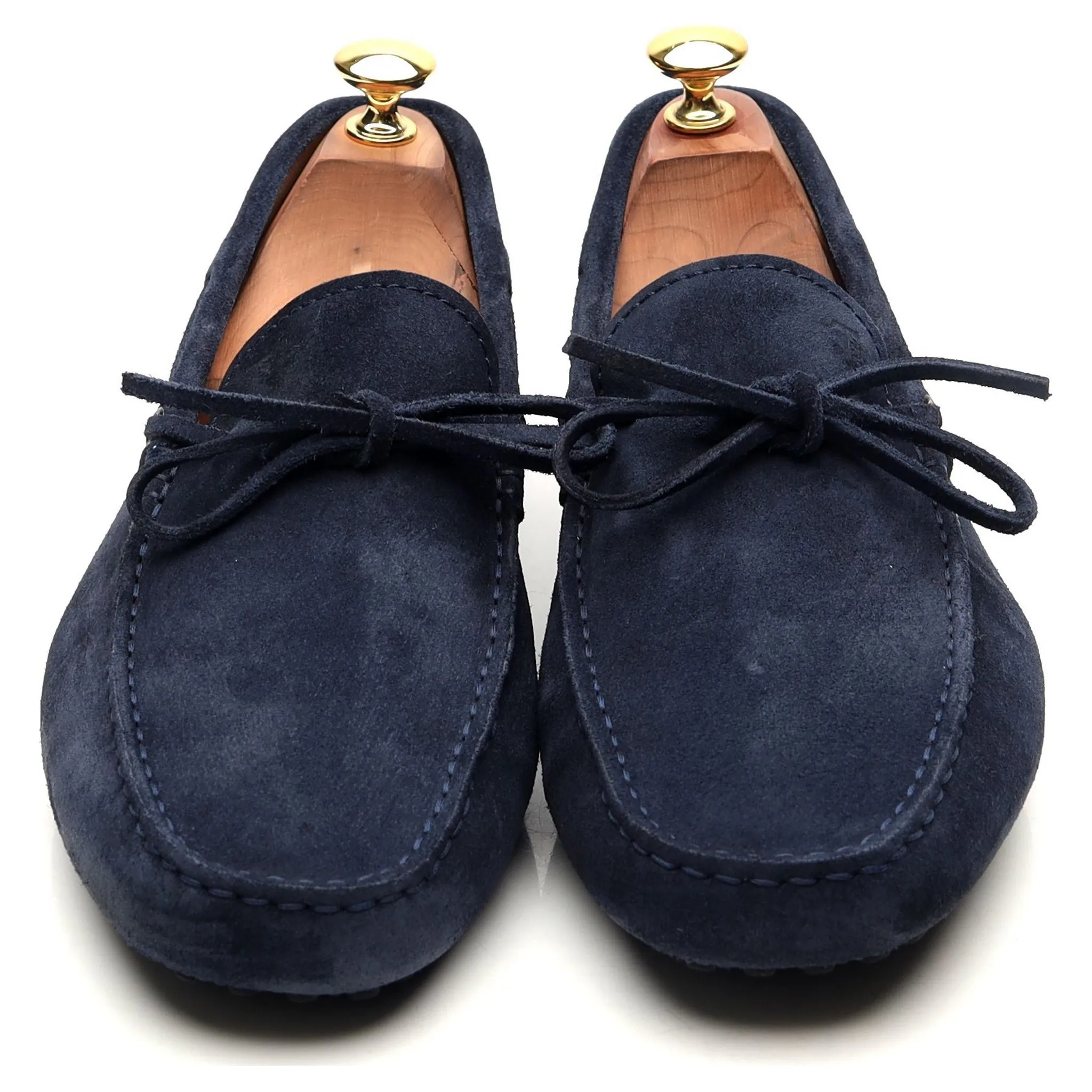 Gommino Navy Blue Suede Driving Loafers UK 9