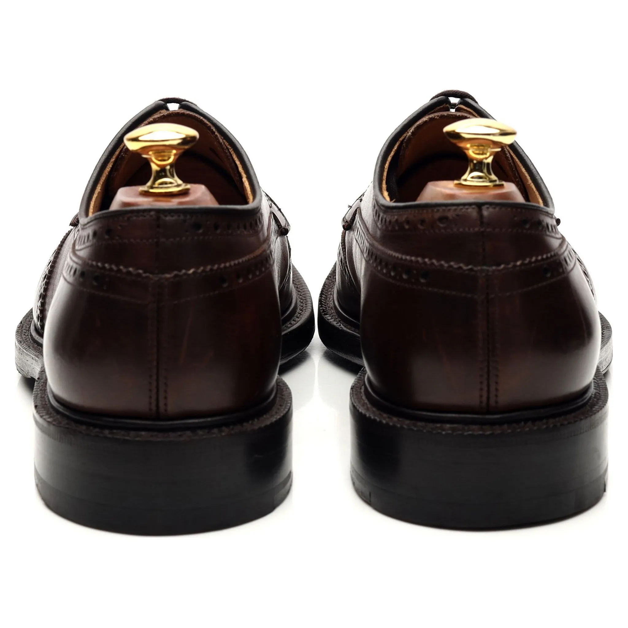 'Grafton' Dark Brown Leather Derby Brogues UK 9.5 F