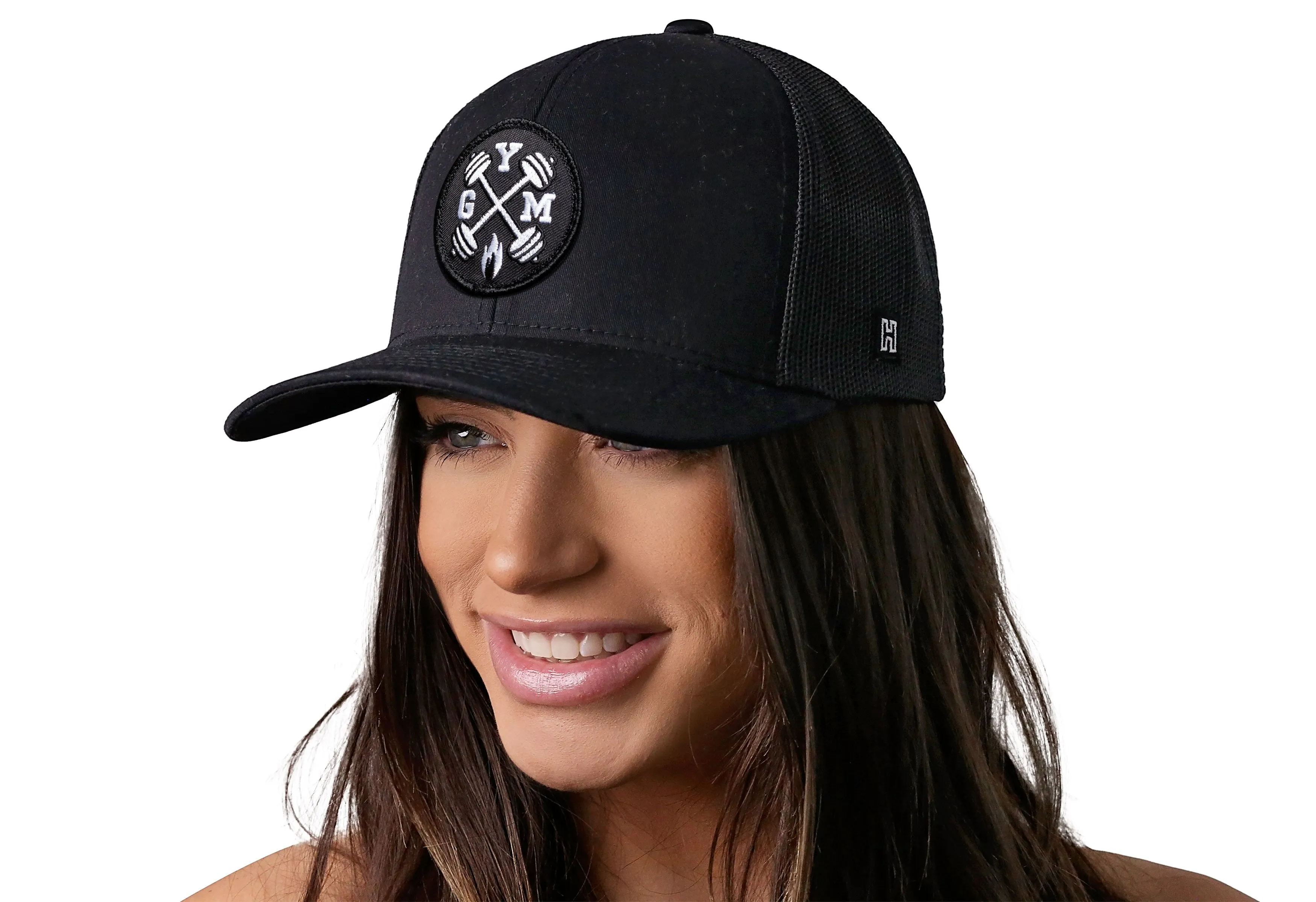 GYM Trucker Hat  |  Black Workout Snapback