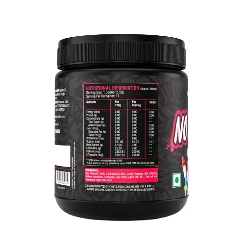 Healthfarm No Mercy Pre Workout for Explosive Energy, Massive Pumps & Laser Focus - Preworkout for Men & Women - Pre Workout Powder with Amino Acids & 200mg Caffeine (Rocket Pop)