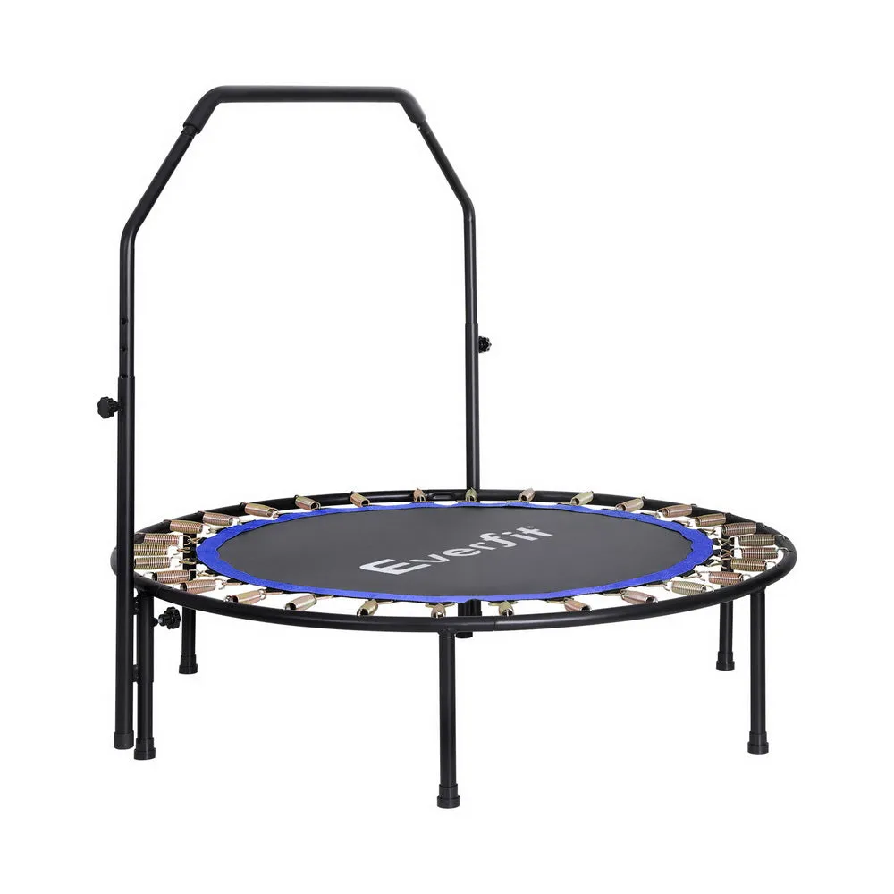 Heavy-Gauge Steel Round Trampoline with Adjustable Handrail Everfit