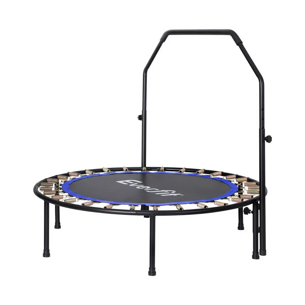 Heavy-Gauge Steel Round Trampoline with Adjustable Handrail Everfit