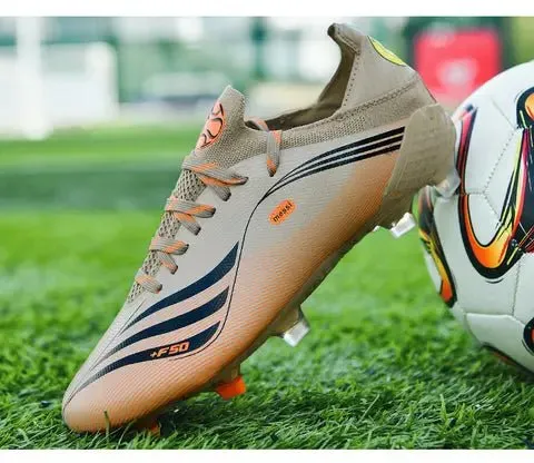 High-top Men's Football Shoes Youth Training Wear Student Foot Boots Sports Soccer Shoes