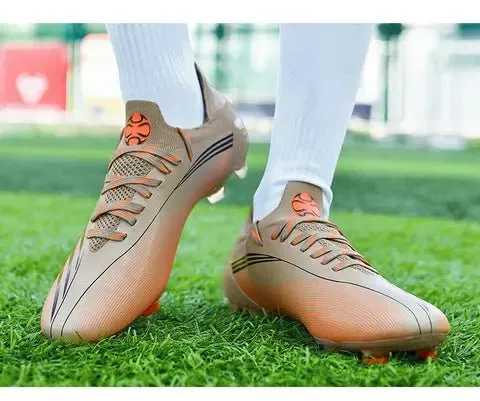 High-top Men's Football Shoes Youth Training Wear Student Foot Boots Sports Soccer Shoes