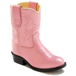 Jama Toddler All Pink Leather Cowgirl Boots