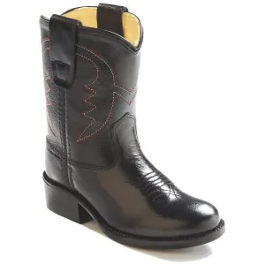 Jama Toddler Black Leather Cowboy Boots