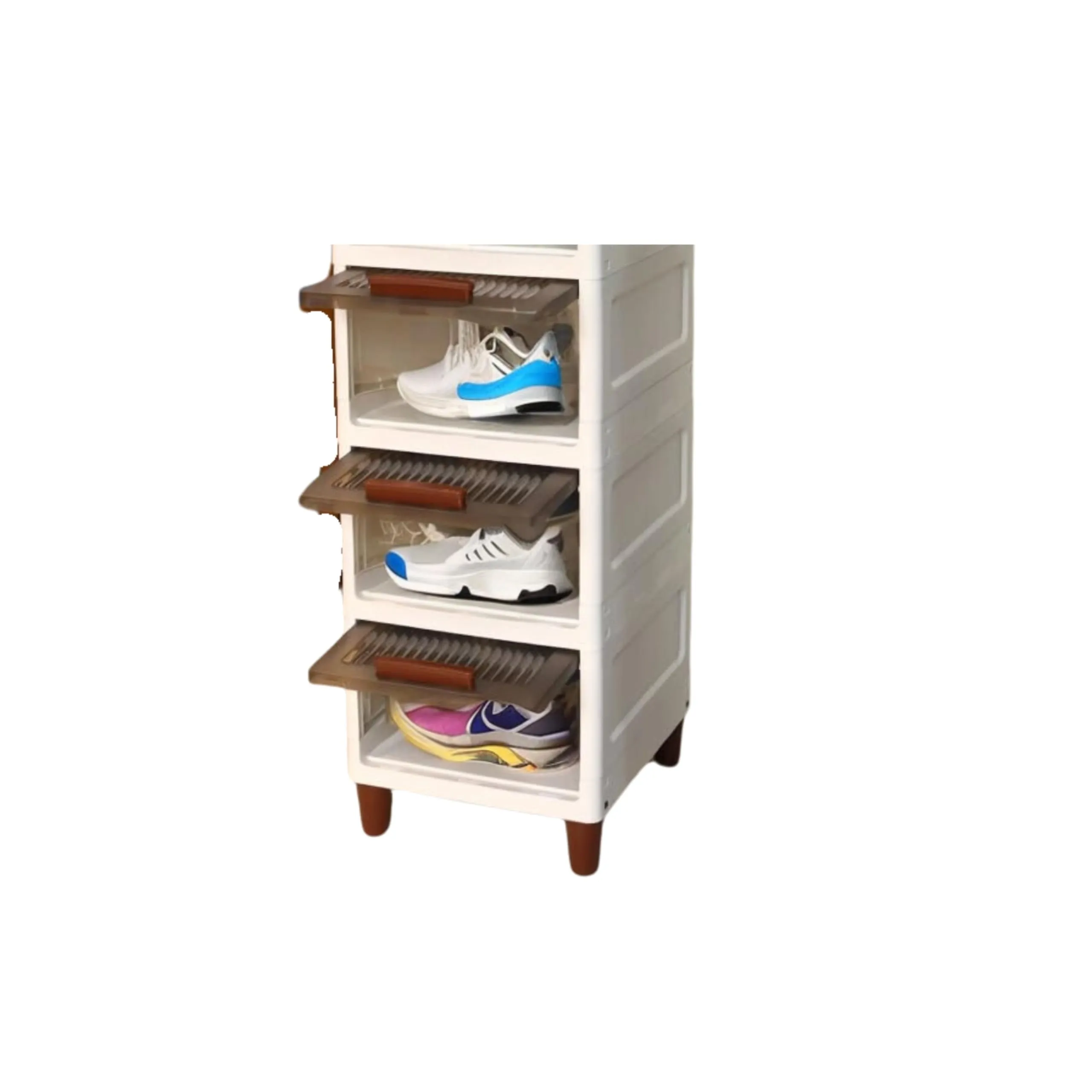 JIALTO Shoe Rack for Home - Multifunctional Storage Organizer, Ideal for Home Use, Durable and Compact, Perfect Shoe Rack Solution for Keeping Shoe Organizer (3 Layer, Brown)