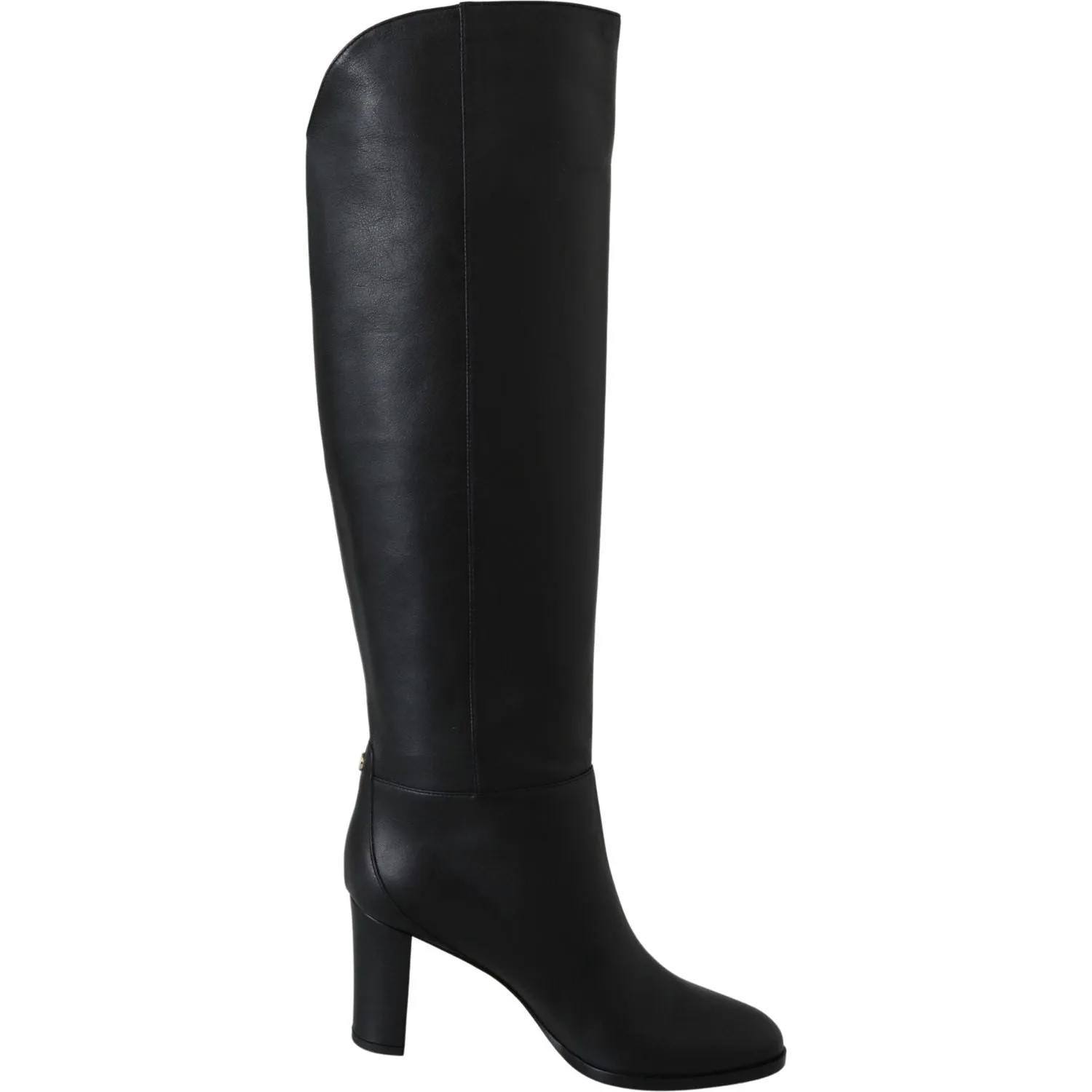 Jimmy Choo Elegant Black Calf Leather Heeled Boots