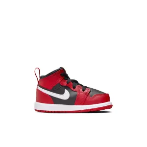 Jordan - Boy - TD Air Jordan 1 Mid - Black/White/Gym Red