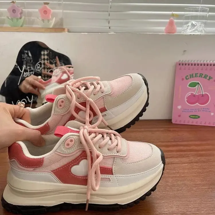 JOSKAA 2024 Love Heart Pink Sneakers SP17671