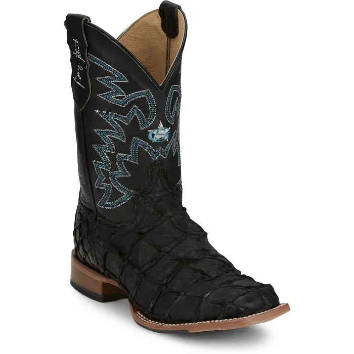 Justin Mens Ocean Front Pirarucu Square Toe Western Boots Style GR5708