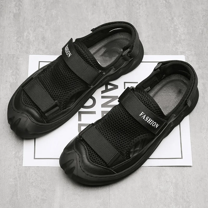 kkboxly kkboxly Men's Outdoor Breathable Mesh Sandals with Non-Slip Sole for Comfort and Safety