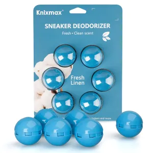 Knixmax Outdoor Fragrance Ball Natural Deodorant is Suitable for Car Lockers Etc and Has a Long Service Life Six Ball Pack/Fresh Flax/Blue