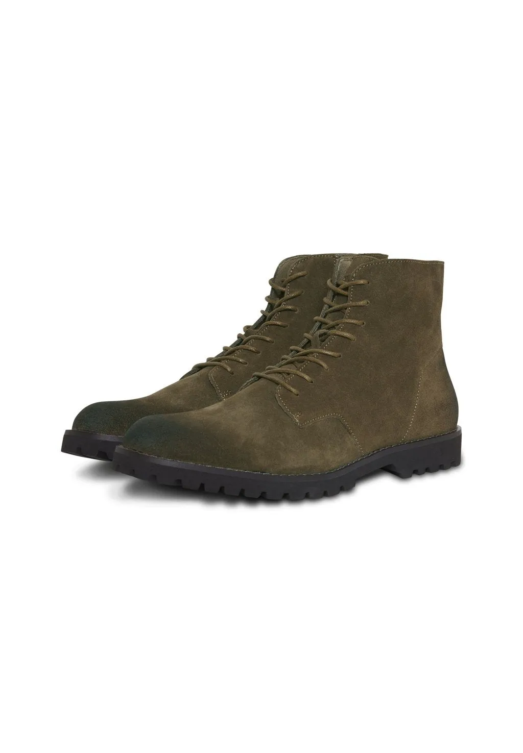 Lace-up boots in dark green Blend