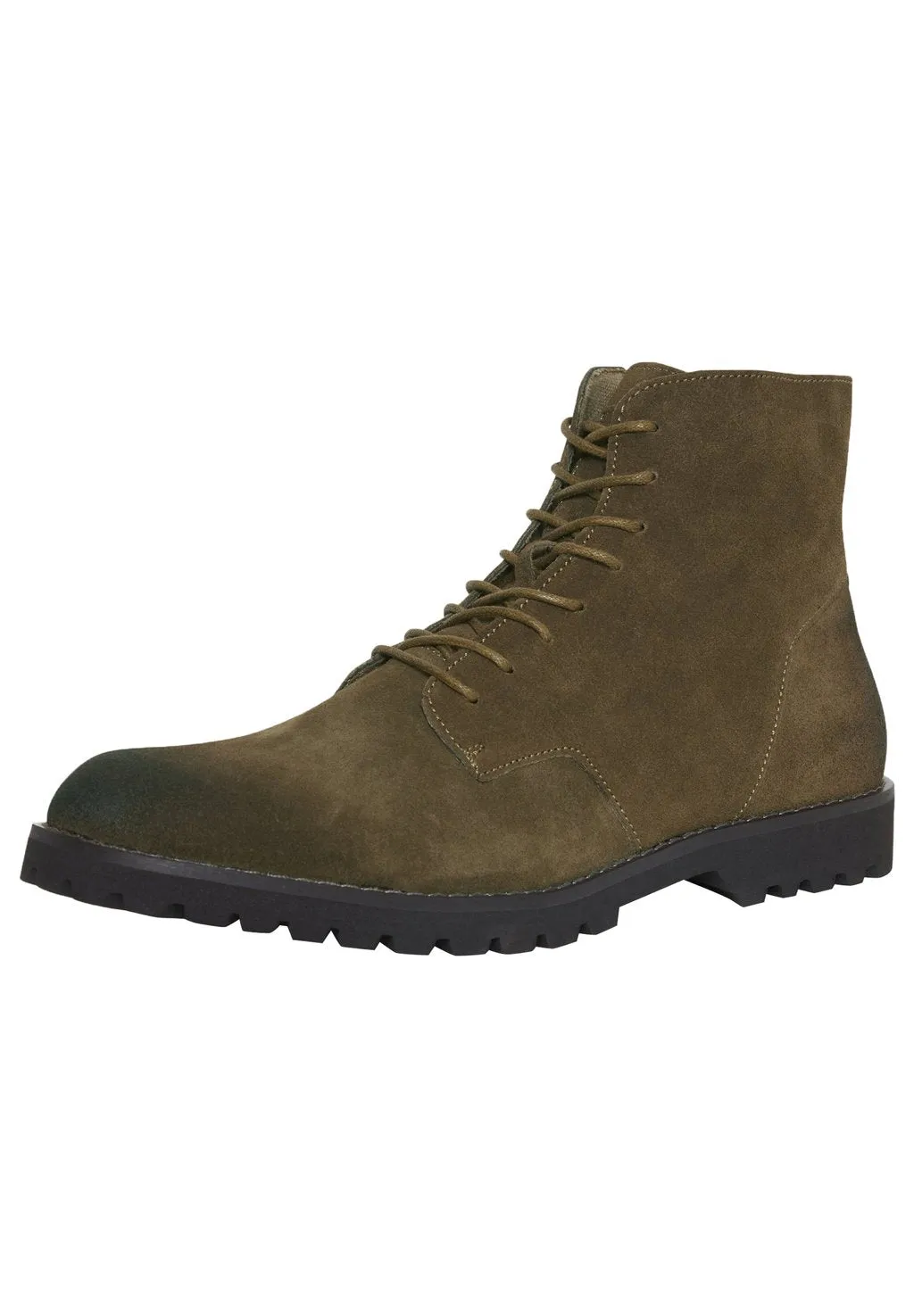 Lace-up boots in dark green Blend