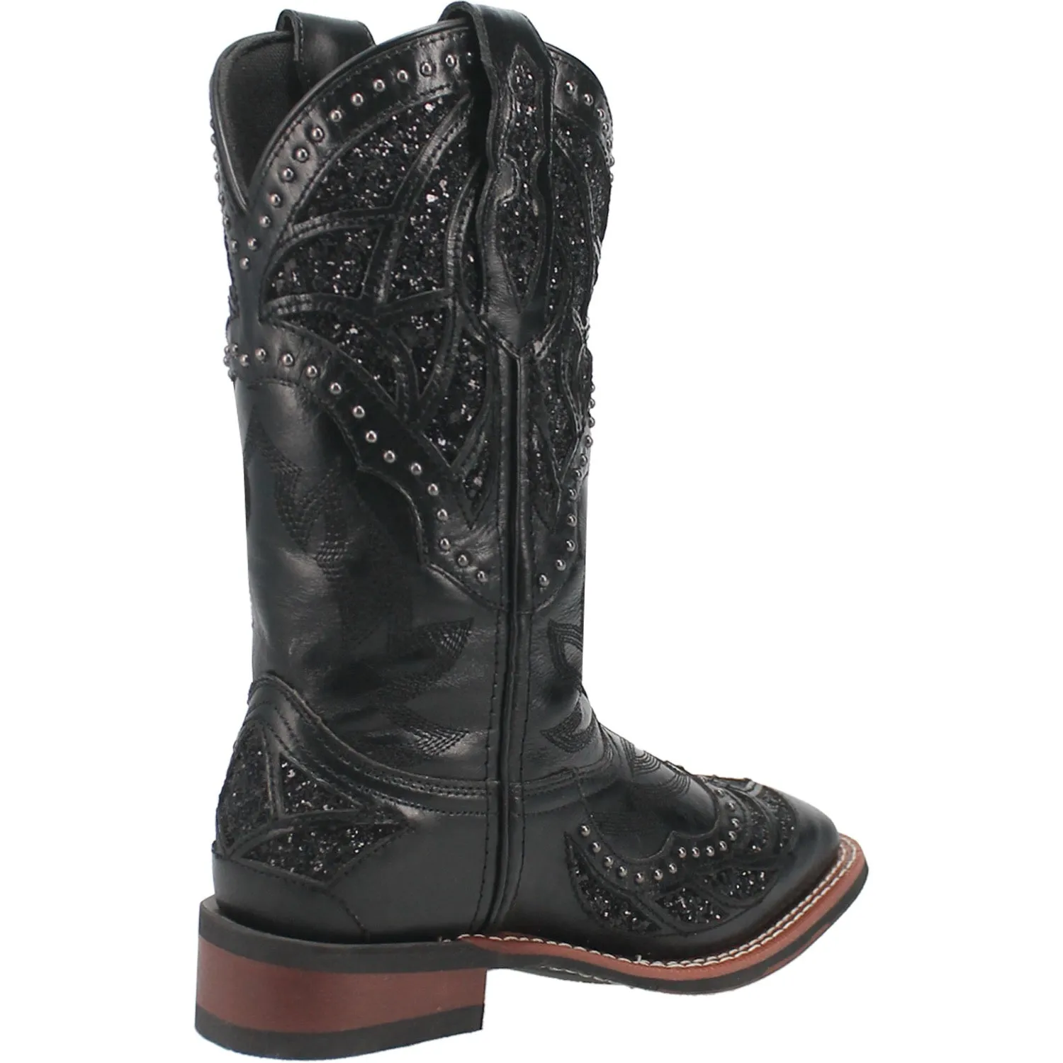 Laredo Womens Eternity Black Leather Cowboy Boots