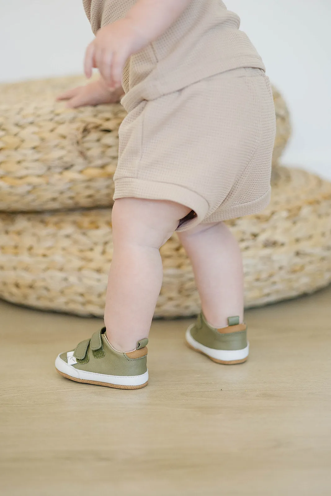 Little Love Bug Casual Army Green Low Top {Premium Leather}