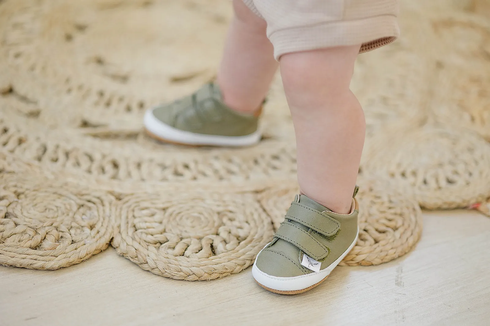 Little Love Bug Casual Army Green Low Top {Premium Leather}