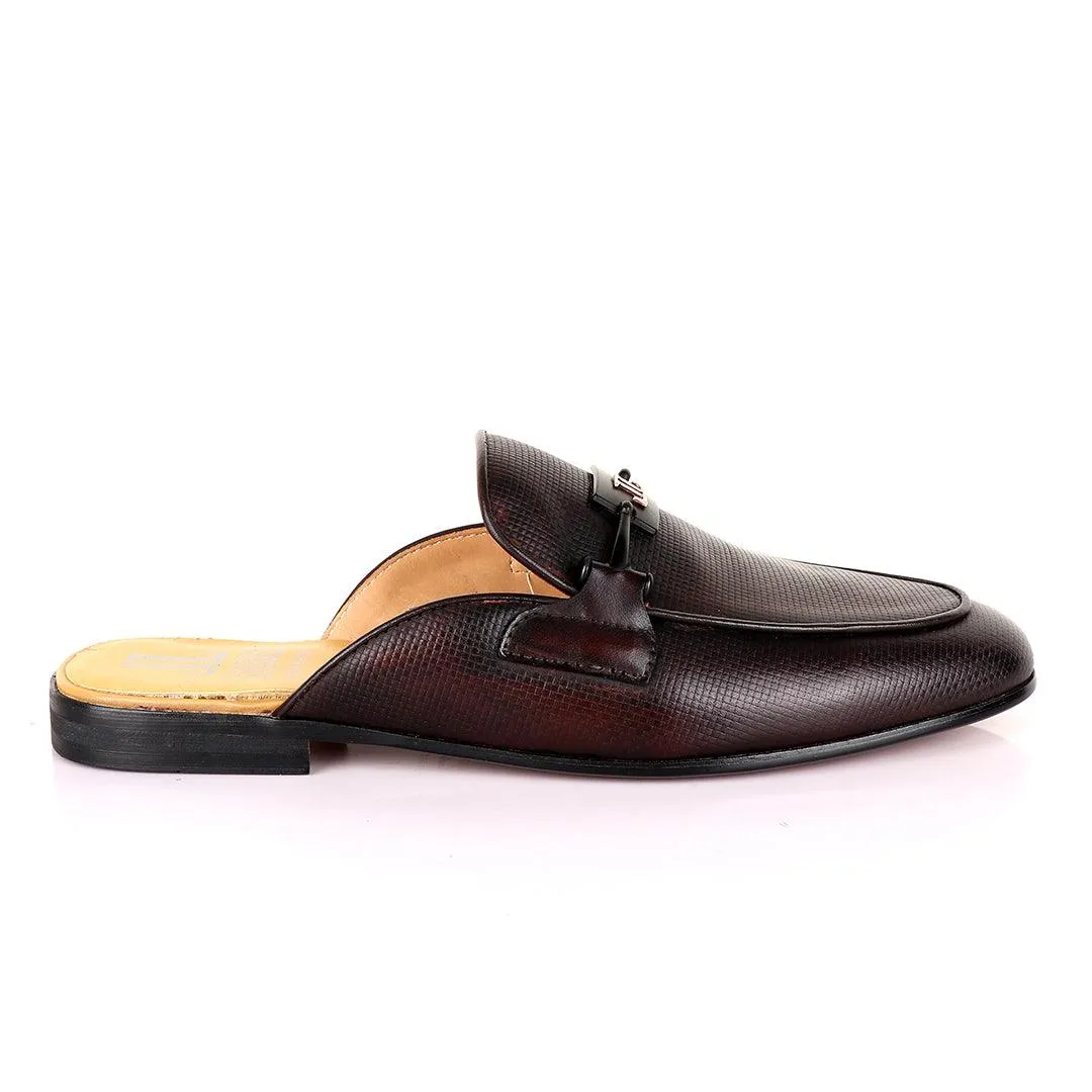 LoriBlu Classic Mole coffee Half Leather Shoe