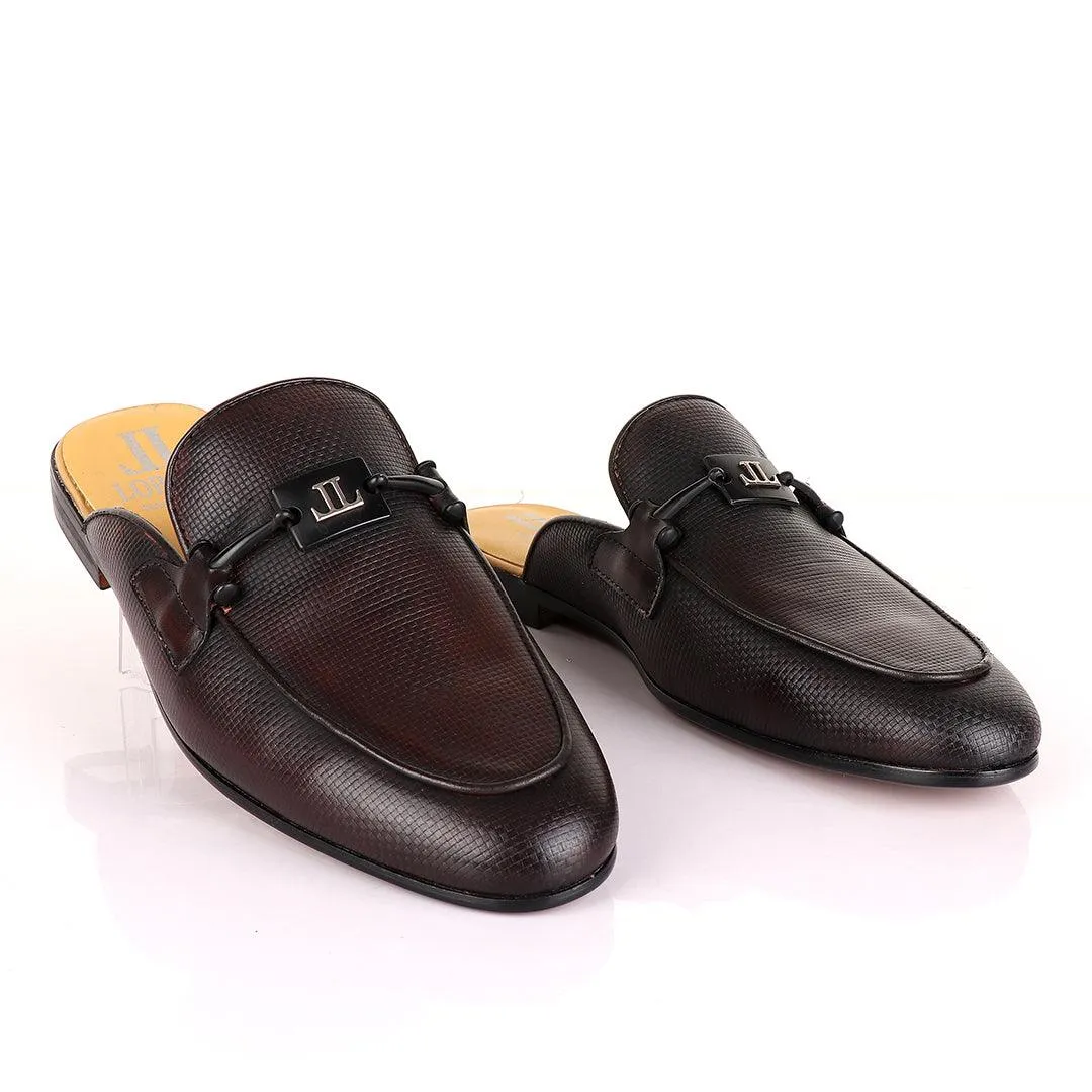 LoriBlu Classic Mole coffee Half Leather Shoe