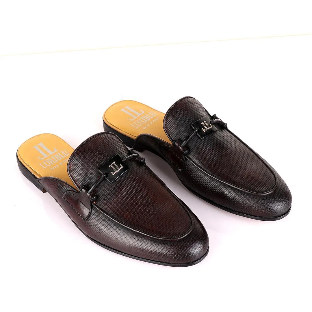 LoriBlu Classic Mole coffee Half Leather Shoe