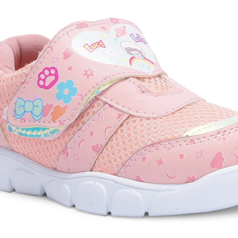 Lucy & Luke By Liberty Kids FLYNN-44 Peach Casual Non Lacing Shoes