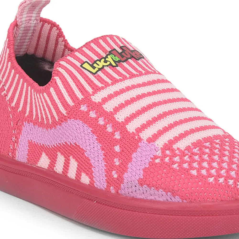 Lucy & Luke (Pink) Casual Non Lacing Shoes For Kids MINT-5 By Liberty