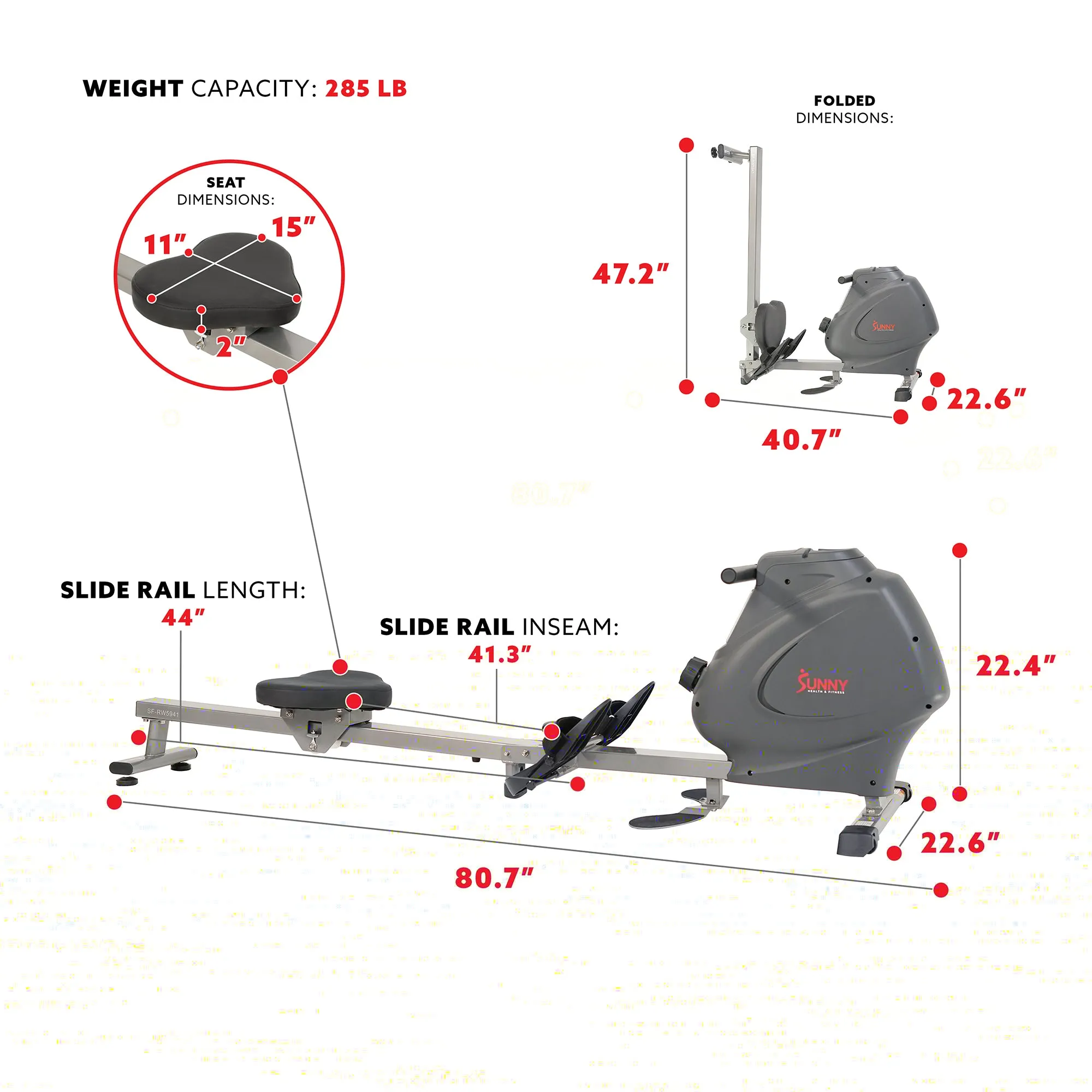 Magnetic Rowing Machine Synergy Power Motion Rower