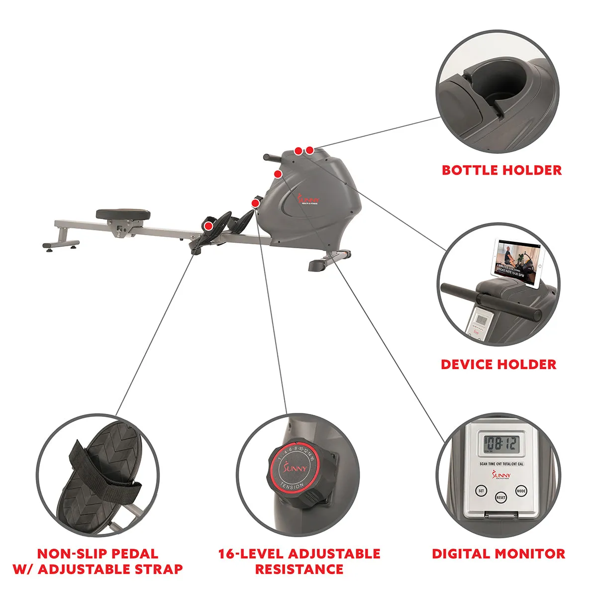 Magnetic Rowing Machine Synergy Power Motion Rower