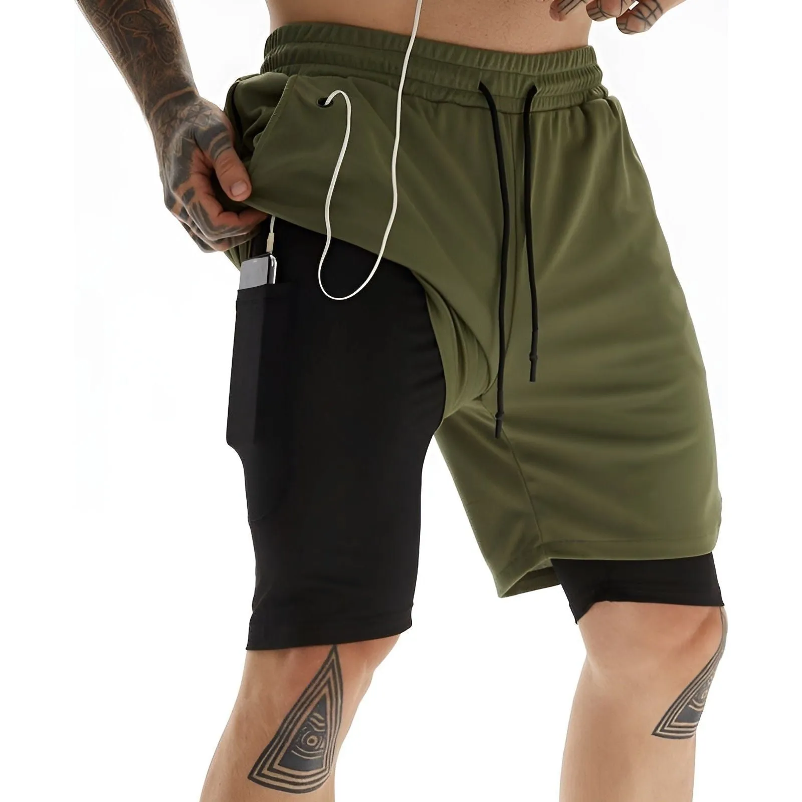 Markus Shorts - Doppelschichtige Fitness-Shorts für Männer