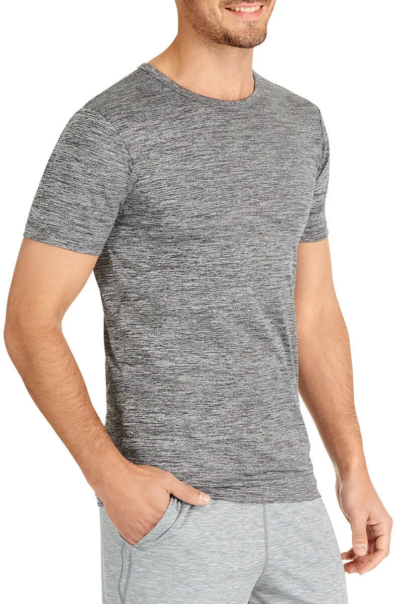 Mens Bonds Grey Micro Crew Tee Tshirt Round Neck Short Sleeve Top Ayfhi