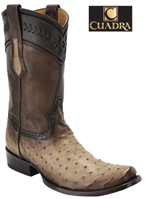 Men's CUADRA Boots Ostrich Flame Orix Semi-cuadrada - 1J30A1